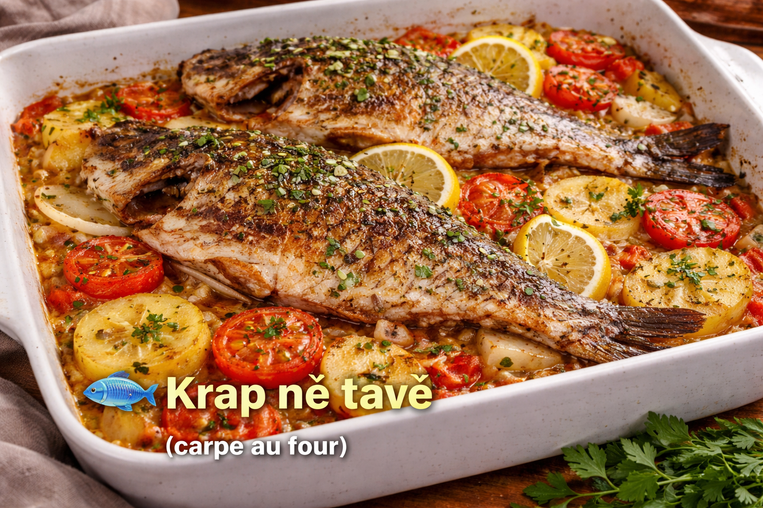 rap në tavë (carpe au four)