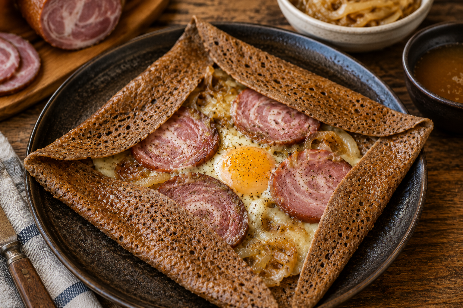 Galette à l'andouille de Guémené