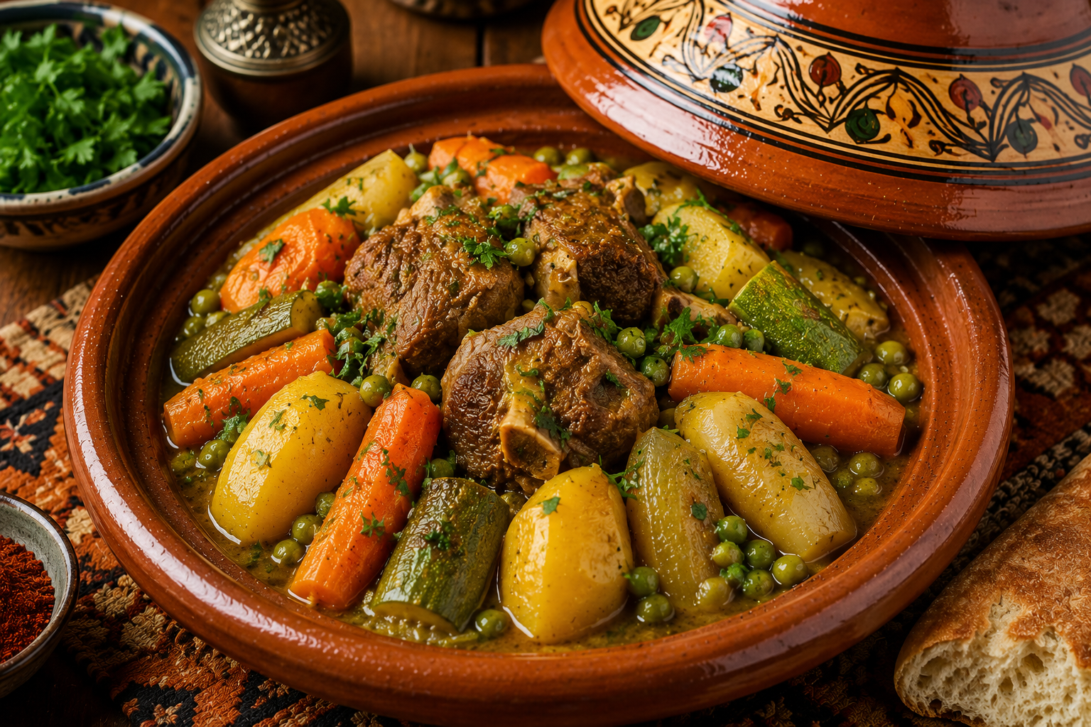 Tajine d'agneau aux légumes