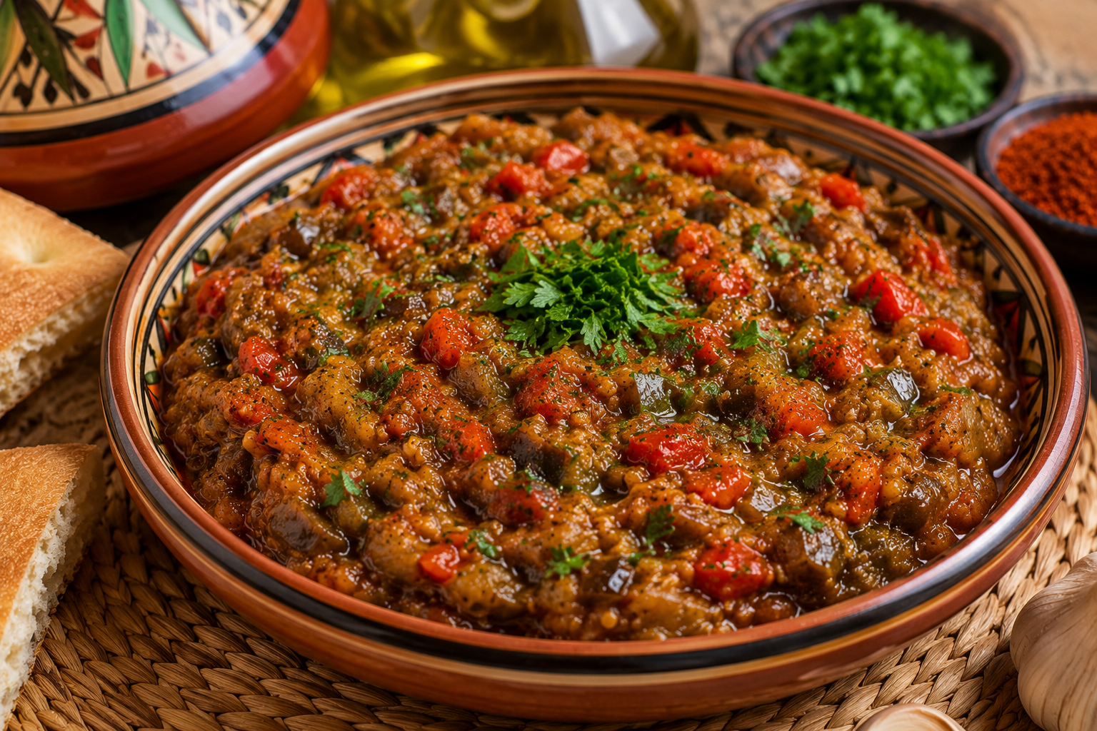 Zaalouk (caviar d'aubergines marocain)